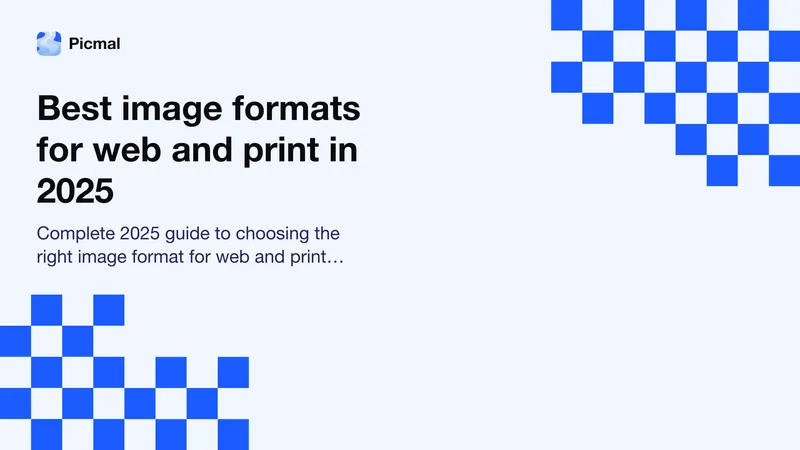 Best image formats for web and print in 2025