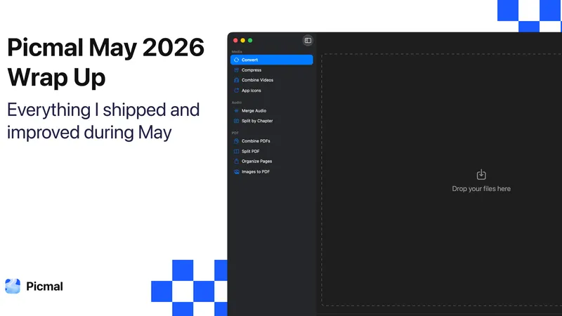 Picmal in May 2026: scheduled batches, custom presets, and space saved