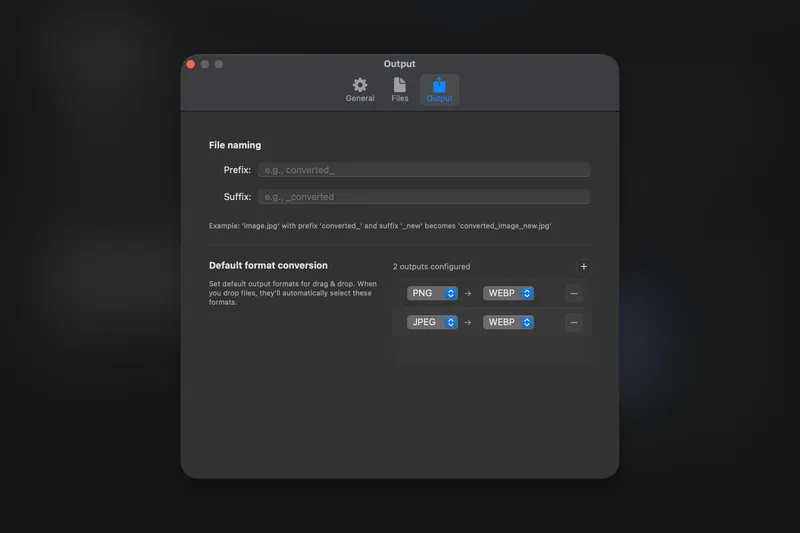 Hero image for the article Picmal v1.0.7 - Default Formats, Dark Mode & Settings
