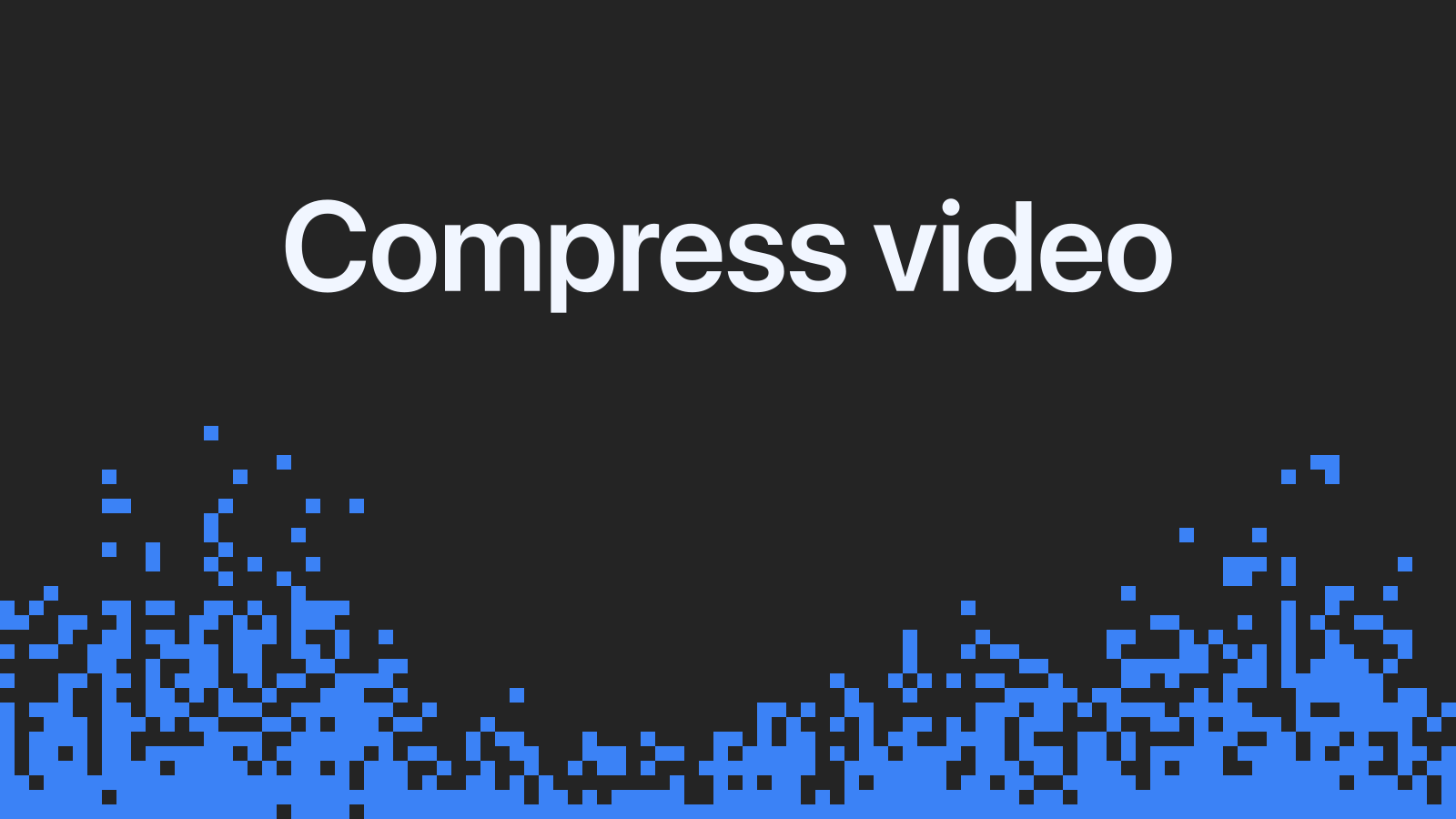 Need to shrink video instead? Compress video on Mac